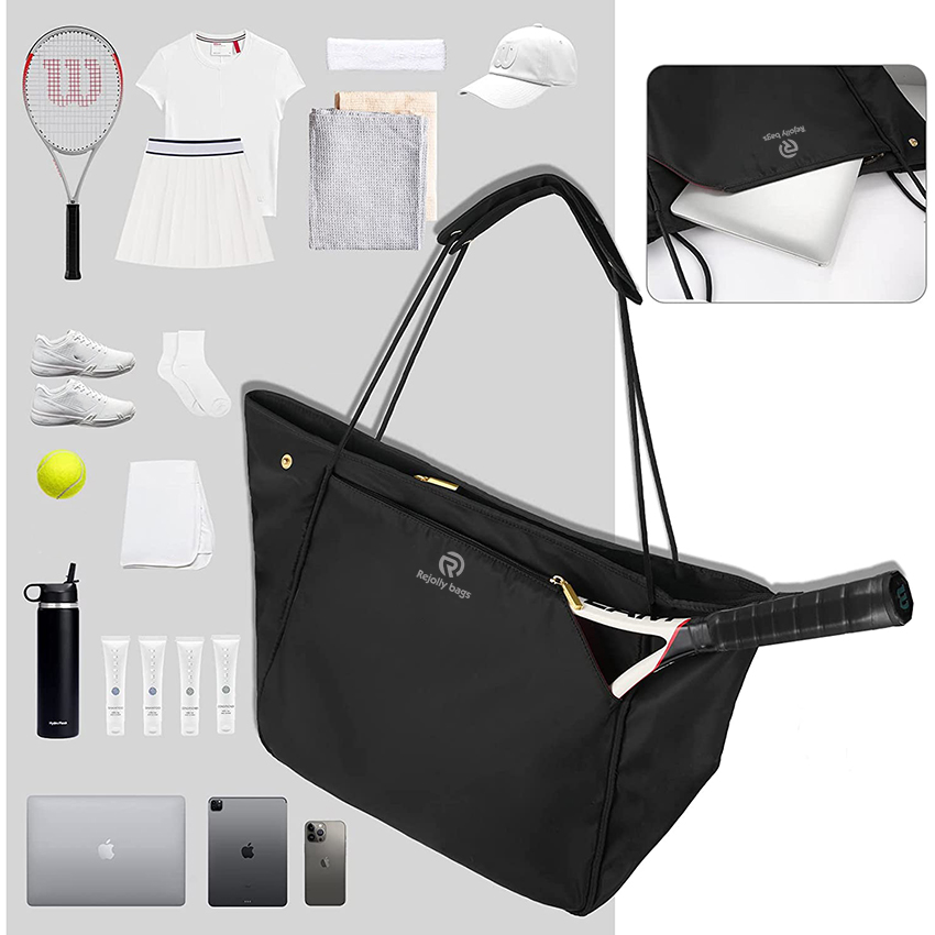 Tennis Tote Bag for Tennis Racket,Shoulder Bag for Women Racquet with a Head Size, Pickleball Bag,Racquetball Sports Bag RJ196155