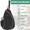 Tennis Sling Backpack Crossbody Water Resistant for Men Women, Holds Tennis Badminton Squash Rackets, Balls and Other Outdoors Sports Ball Bag RJ196136
