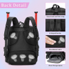Youth Softball Bat Backpack with Shoes Compartment, Lightweight Baseball Equipment bag with Fence Hook Hold 2 Bats Baseball Bags RJ19675