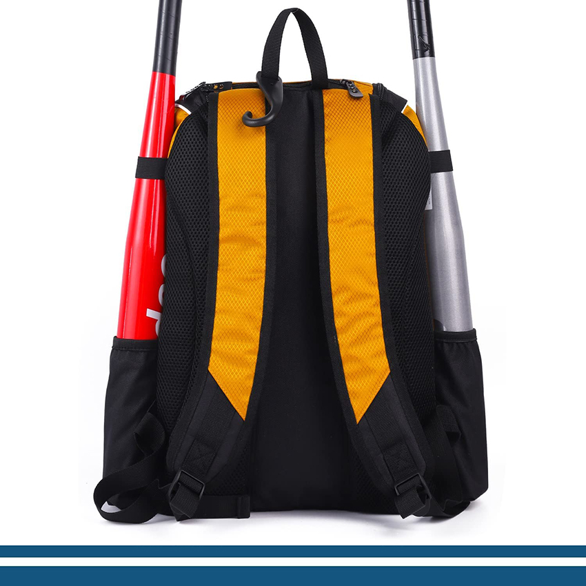 T-Ball & Softball Bat Bag with Shoes Compartment for Youth, Boys Girls and Adult, Lightweight Baseball Bag with Fence Hook Hold Bat Baseball Bags RJ19673