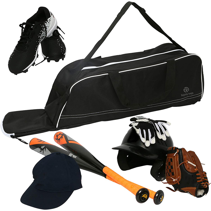 Tote Bag for Baseball, T-Ball & Softball Equipment & Gear for Kids, Youth, and Adults Holds Bat, Helmet, Glove, & Shoes Baseball Bags RJ19658