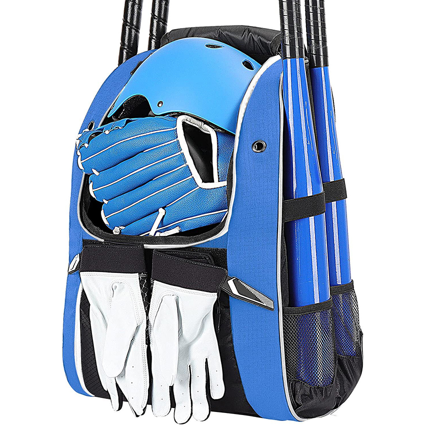 Softball Bat Bag with Shoe Compartment, T Ball Equipment Gear for Youth and Adults, Lightweight Baseball Bag Hold 4 Bats, Baseball Bags RJ19676