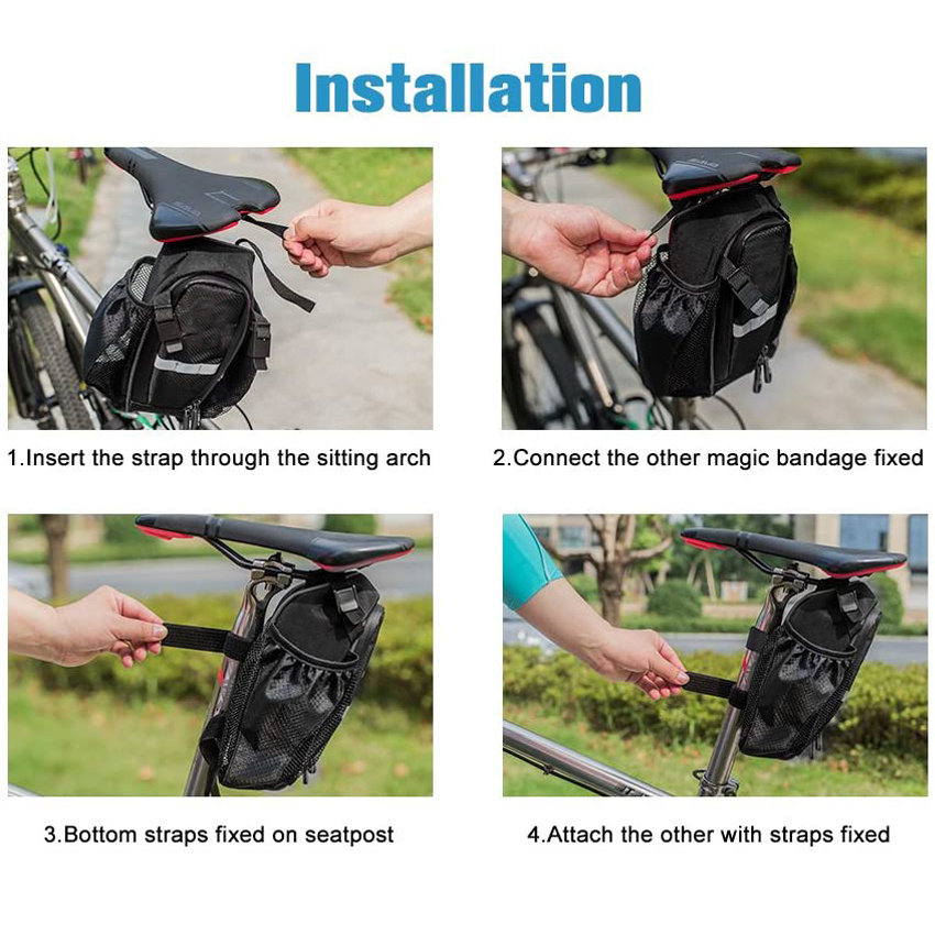 Mountain Road Bike Bag Waterproof Bike Seat Bag Pouch Water Bottle Holder Bicycle Saddle Bag