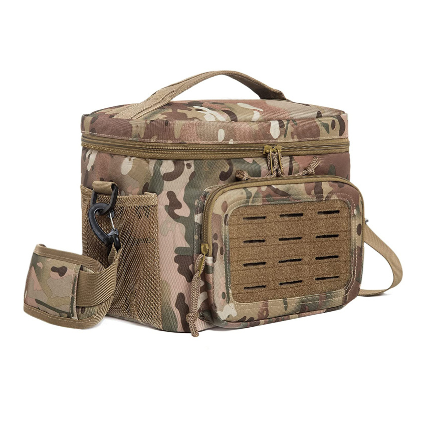 Insulated Lunch Bag Tactical Lunch Box for Adults Desert Camo Camping Work Picnic Bag