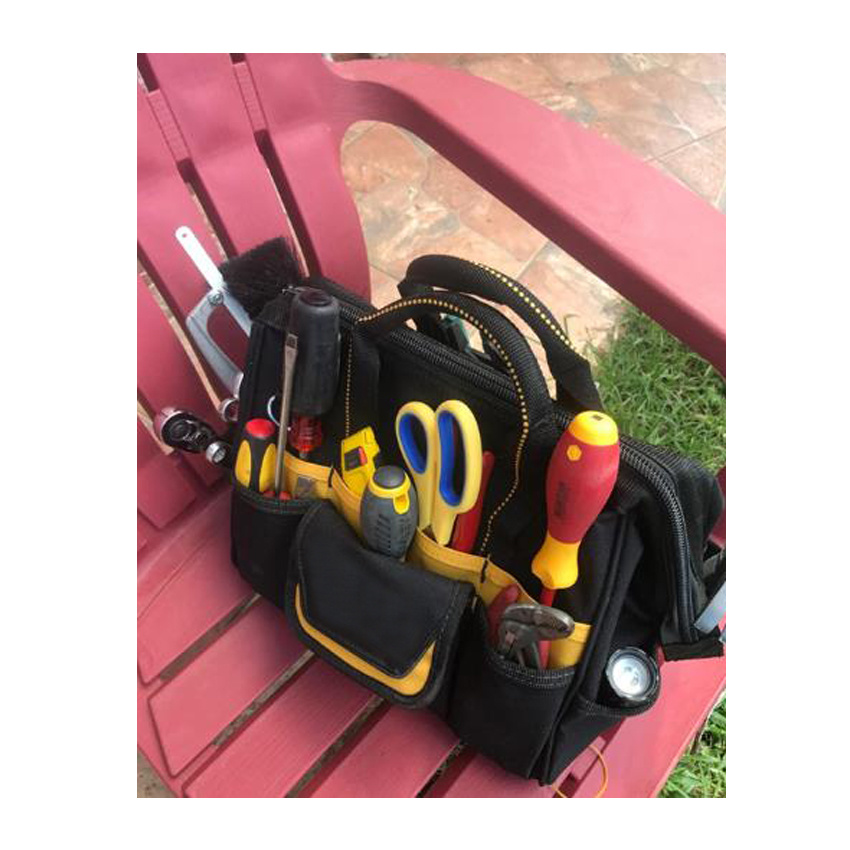 Heavy Duty and Durable Tool Backpack 33 Pockets Tool Bags Electrician Tool Bag Golf Equipment