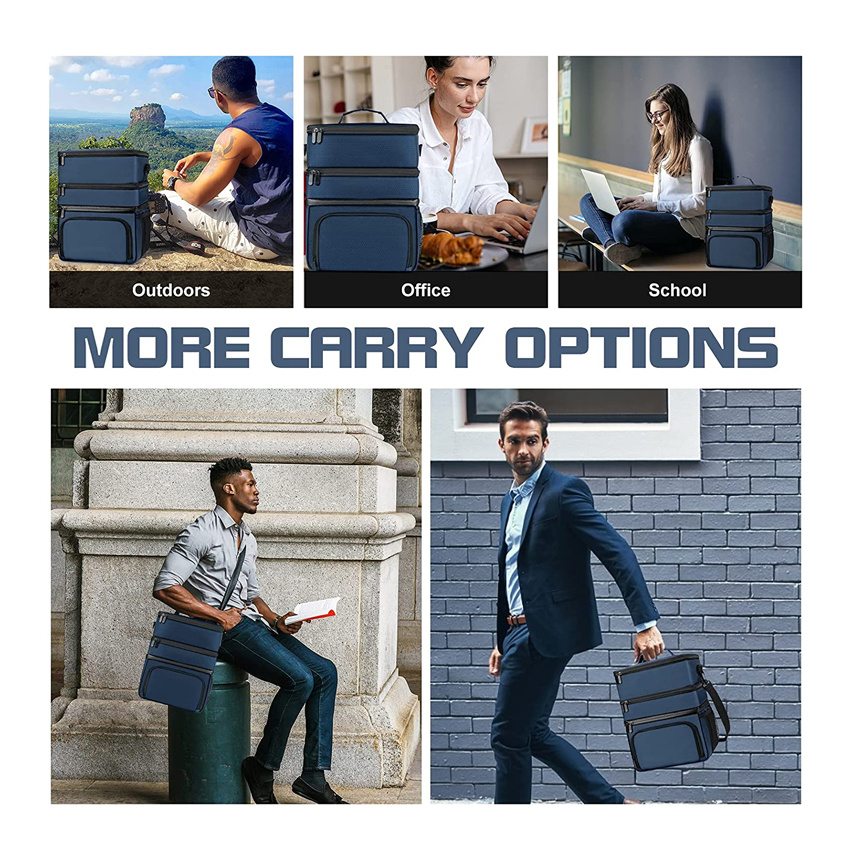 Large Insulated Food Delivery Bag Ice Cooler Bag Cool Box Leisure Picnic Bag