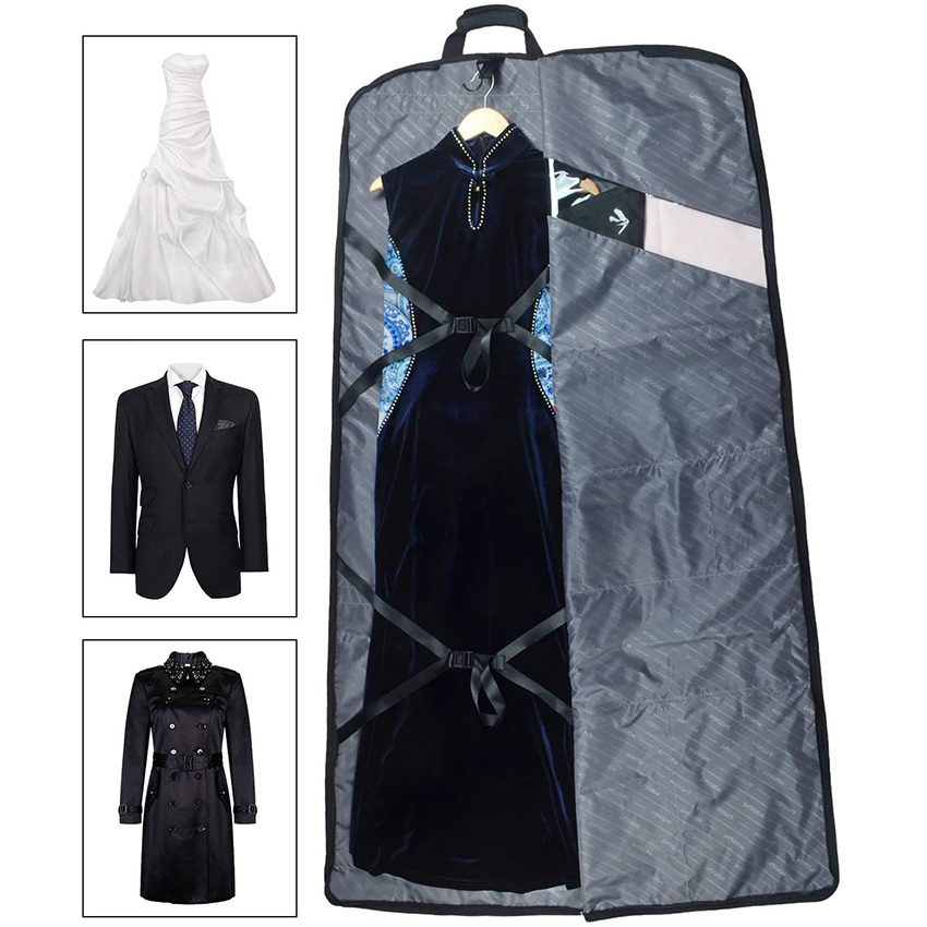 52′′ Extra Long Dress Premium & Breathable Tear-Resistant Hanging Suit Cover for Travel and Storage Garment Bag