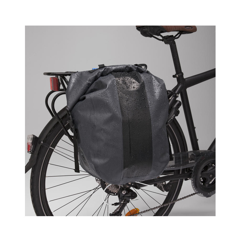 Waterproof Bicycle Bag with Fixed Hook Bike Pannier for Cycling City Commuting or Work