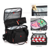 Double Compartment Lunch Bag Insulated Ice Cooler Tote Bags Reusable Water-Resistant Food Bag