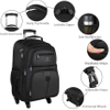Rolling Backpack for Travel 4 Wheels Laptop Backpack for Women Men Water Resistant Business Large Wheeled Backpack