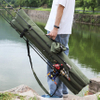Canvas Rod Case Organizer Pole Storage Bag Rod and Reel Carrier Organizer for Travel Fishing Rod Bag