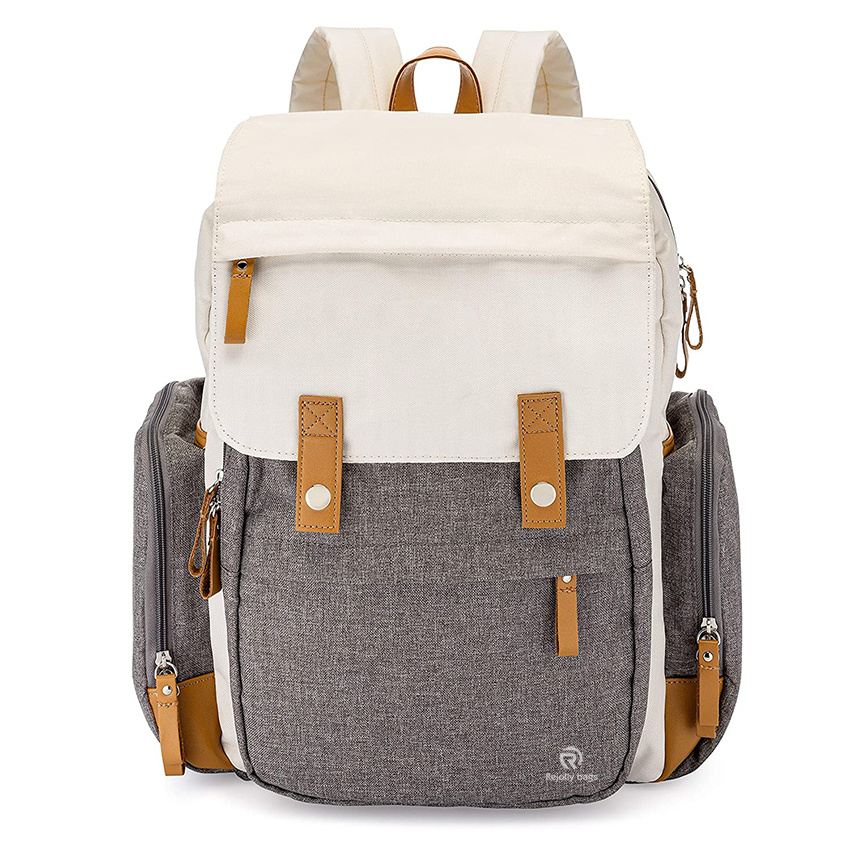 Large Diaper Bag with Insulated Pockets, Stroller Straps and Changing Pad Baby Diaper Backpack