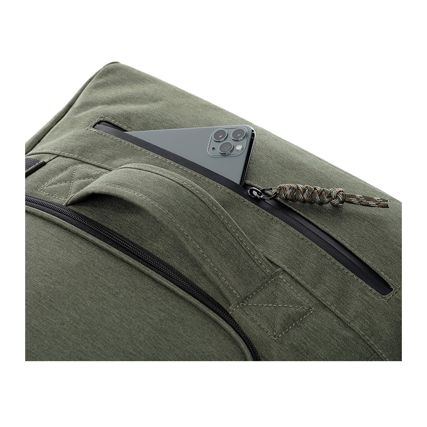 Outdoor Bag with 2 Wheels Trolley Suitcase Wheeled Luggage Travelling Bag Green Olive