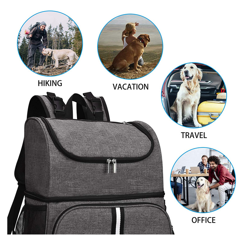 Large Capacity Dog Food Backpack Durable Outdoor Pet Necessities Bag