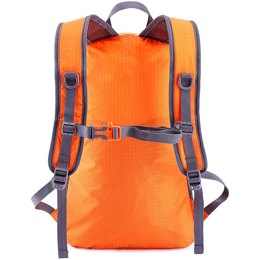 Hot Sale Lightweight Packable Durable Travel Hiking Backpack Orange Daypack