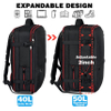 Extra Large Water Resistant Luggage Backpack Daypack Airline Flight Approved Travel Backpack