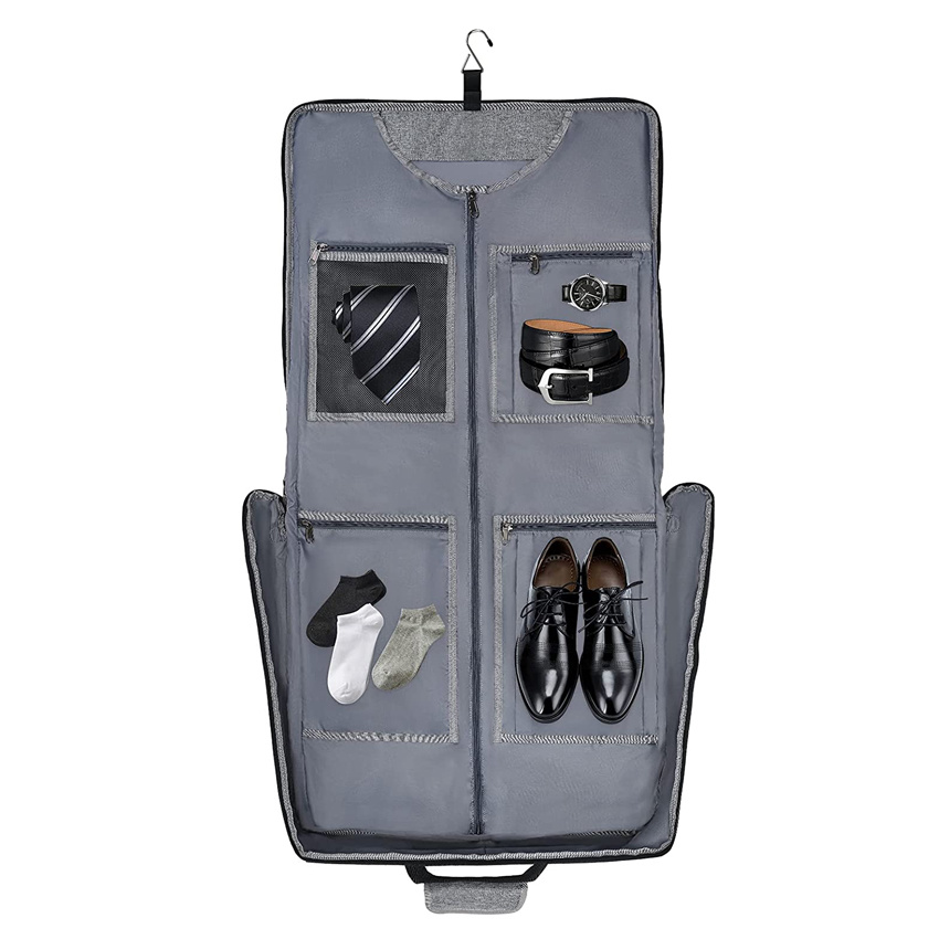 Business Travel Carry on Bag Hanging Suitcase Suit Luggage Garment Bag with Shoulder Strap