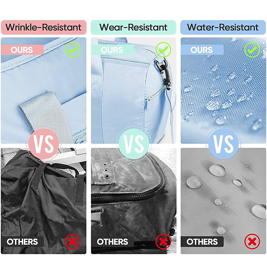 Sports Gyms and Weekend Getaway Waterproof Dufflebag with Shoe and Wet Clothes Compartments Lightweight Gym Bag