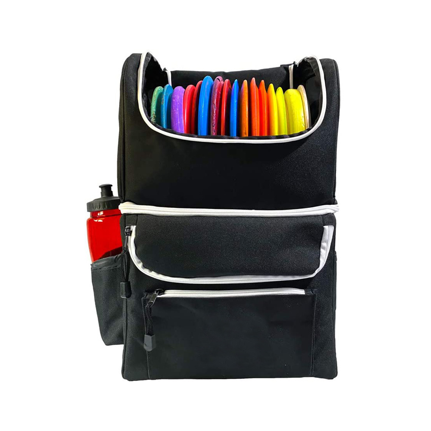 Ultra-Large Capacity Frisbee Golf Backpack Light Durable Black Disc Golf Bag Pet Toys