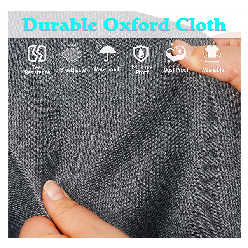 Heavy Duty Portable Foldable Garment Bags for Travel Hanging Clothes Storage with Clear Window