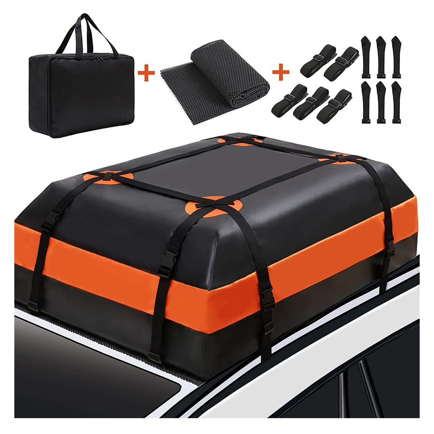 Car Roof Bag Rooftop Cargo Carrier Waterproof Car Top Luggage Storage Bag with Anti-Slip Mat