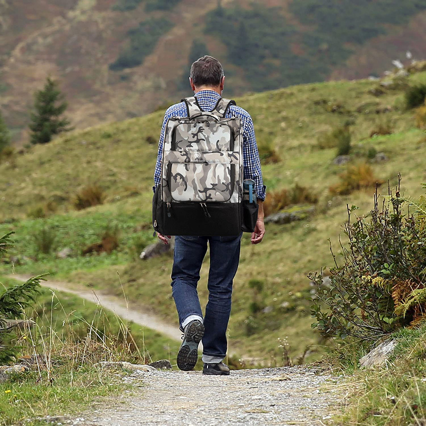 with 20+ Disc Capacity Carry Golf Bag for Disc Golf Starter Set Two Side Storage Pockets Disc Golf Backpack Bag