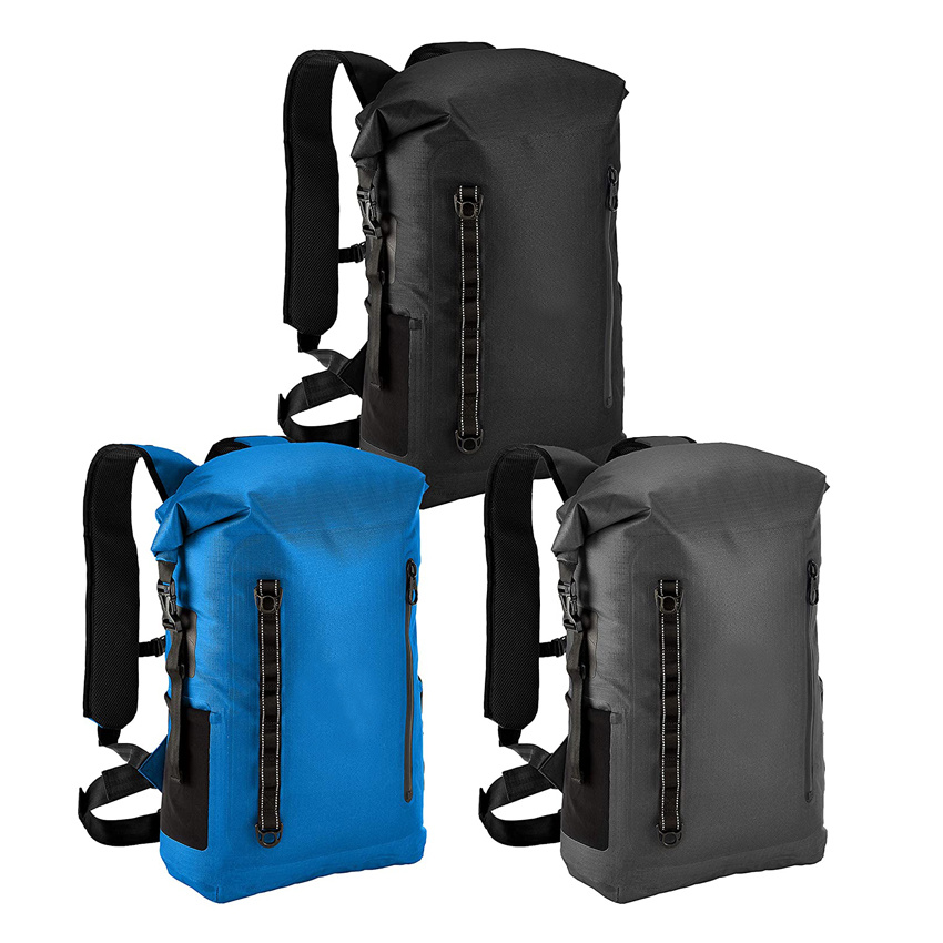 PRO Waterproof Floating Backpack with Exterior Airtight Zippered Pocket Durable Dry Bag