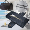 2 in 1 Convertible Hanging Clothes Travel Duffle Garment Bag for Suit