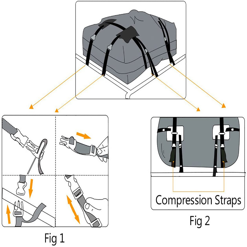 Waterproof Storage Luggage Cargo Carrier Heavy Duty Traps Rooftop Car Top Carrier Bag