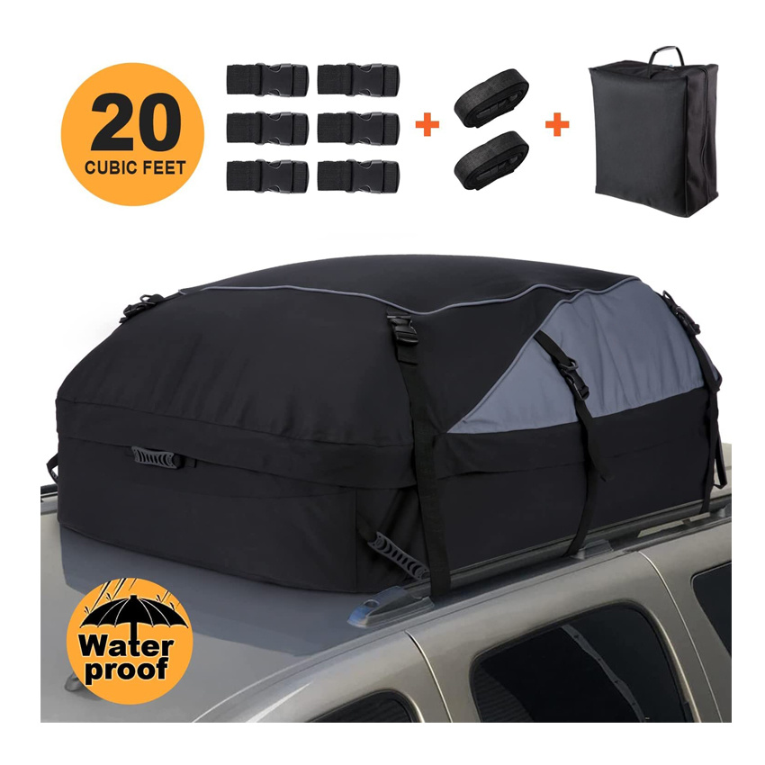 Car Roof Bag Rooftop Cargo Carrier Cross Country Trip Storage Carrying Bag Soft-Shell Carriers