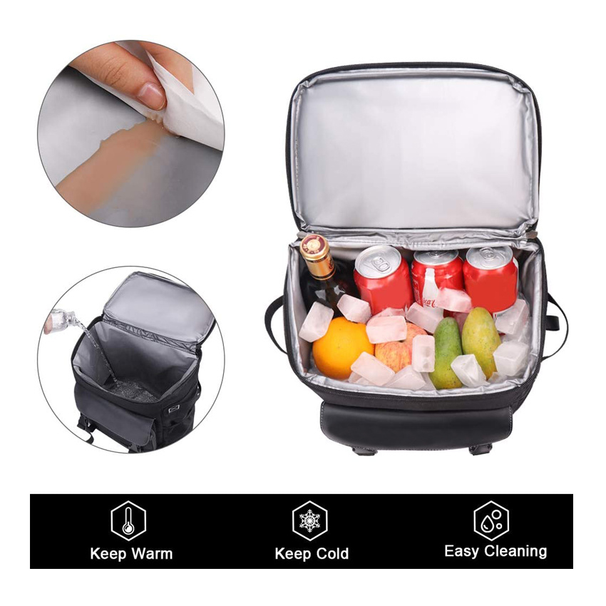 Leakproof Cooler Backpack Camping Hiking Tote Bag Warm Lunch Bag Insulated Ice Bag