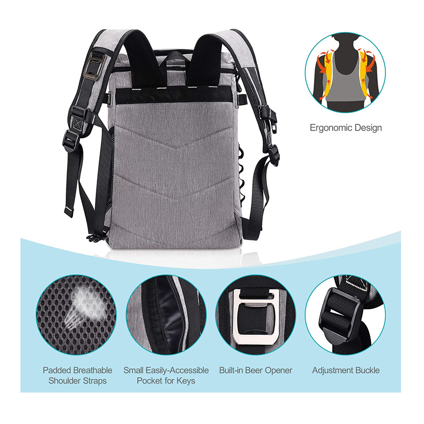 Lightweight Lunch Bag Waterproof Insulated Picnic Backpack for Fishing, Camping, Hiking, Beach