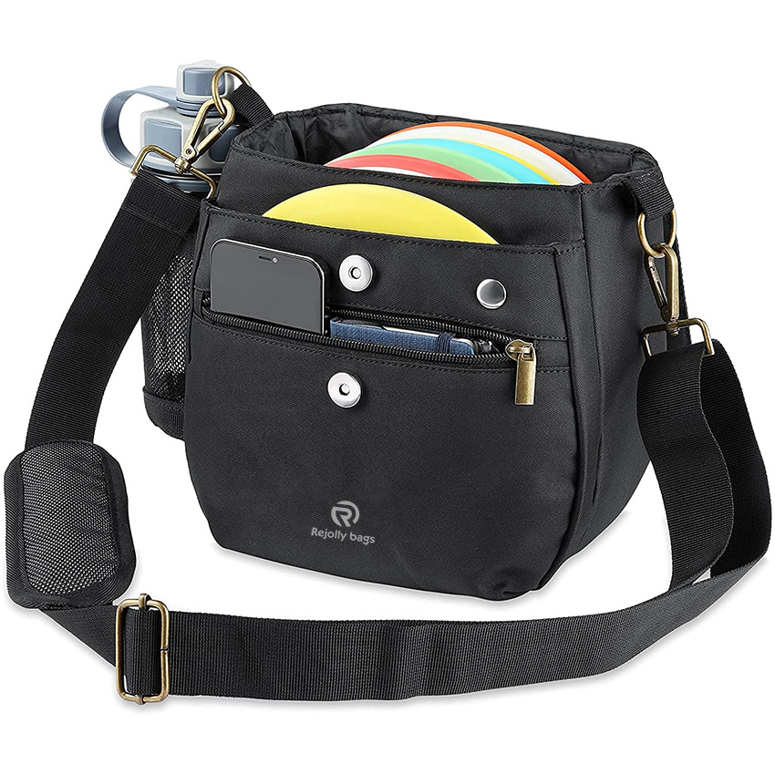 Durable Frisbee Golf Bag with 8+ Disc Capacity Holds Water Bottle and Accessories Lightweight Disc Golf Bag