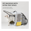 Cat Dog Backpack Carrier Expandable Foldable Soft-Sided Cat Carrier for Kitten Puppy and Small Animals