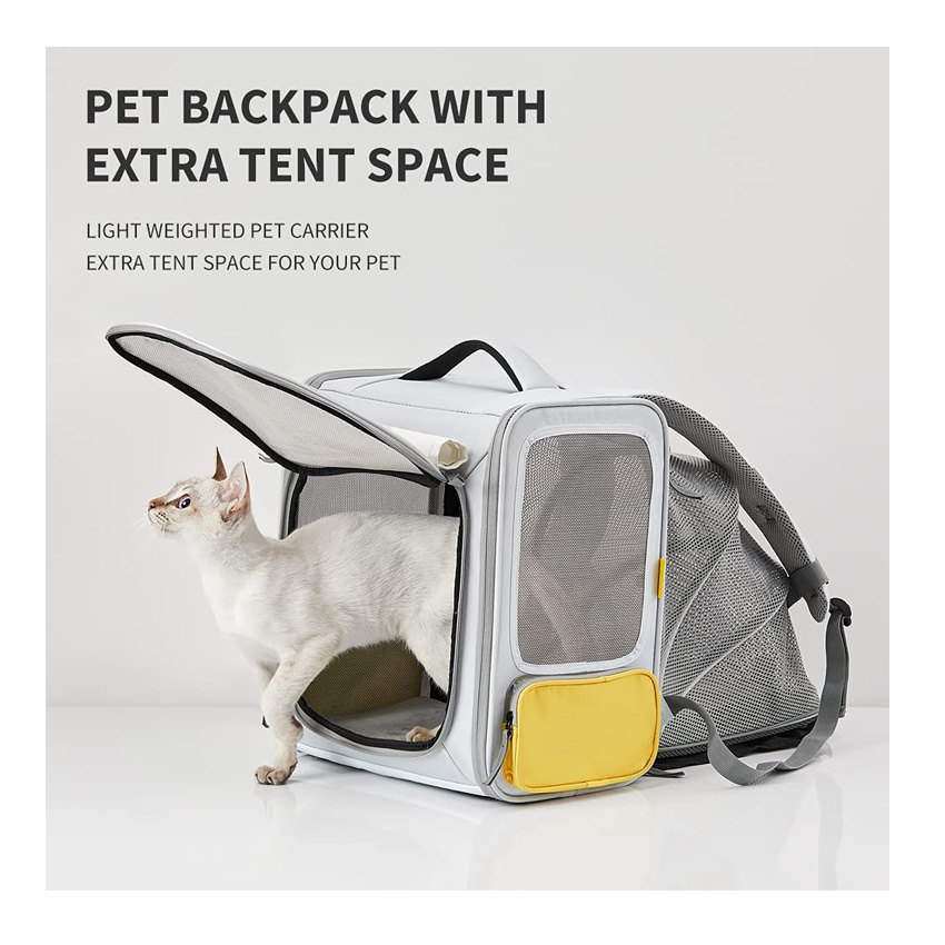 Cat Dog Backpack Carrier Expandable Foldable Soft-Sided Cat Carrier for Kitten Puppy and Small Animals