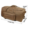 Durable Wheeled Luggage Bag Heavy Duty Duffel Bag for Camping Hiking Running Trekking
