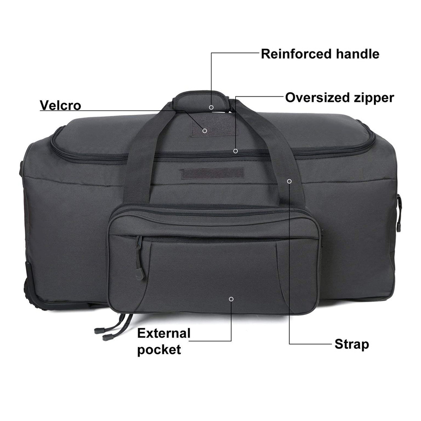 Large Capacity Luggage Bag Rolling Travel Bag Outdoor Trolley Bag