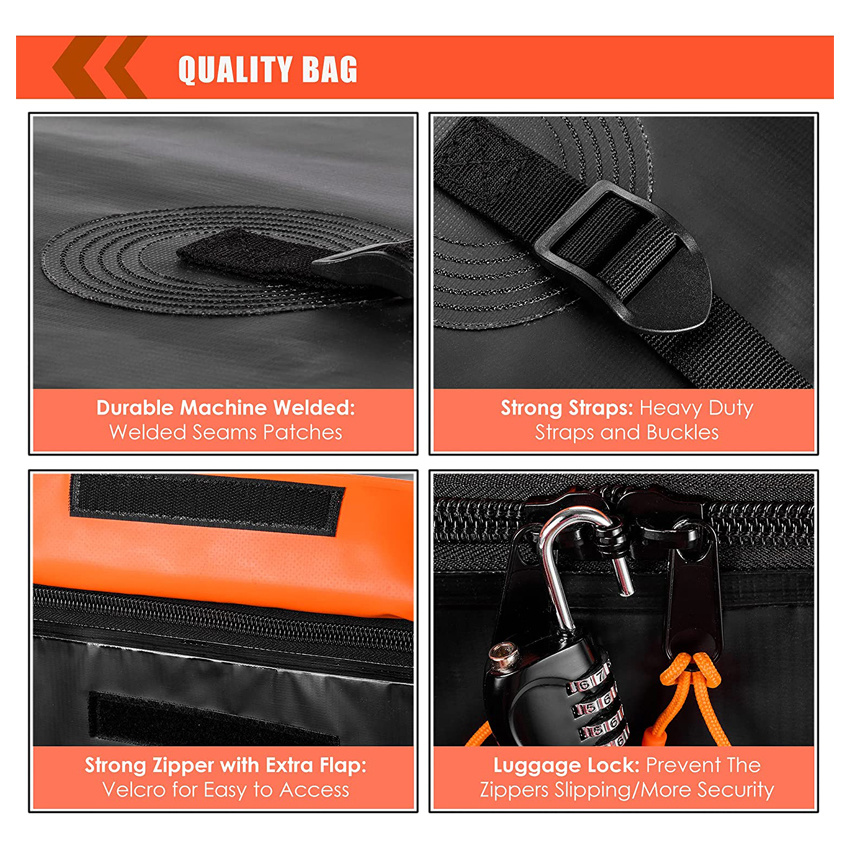 Hitch Mount Cargo Carrier Bag Soft Shell Heavy Duty Car Roof Bag for Truck Pickup All Vehicle