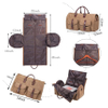 Brown Carry on Garment Bag Mens Suit Bag for Travel Business Large Canvas Duffel Bag