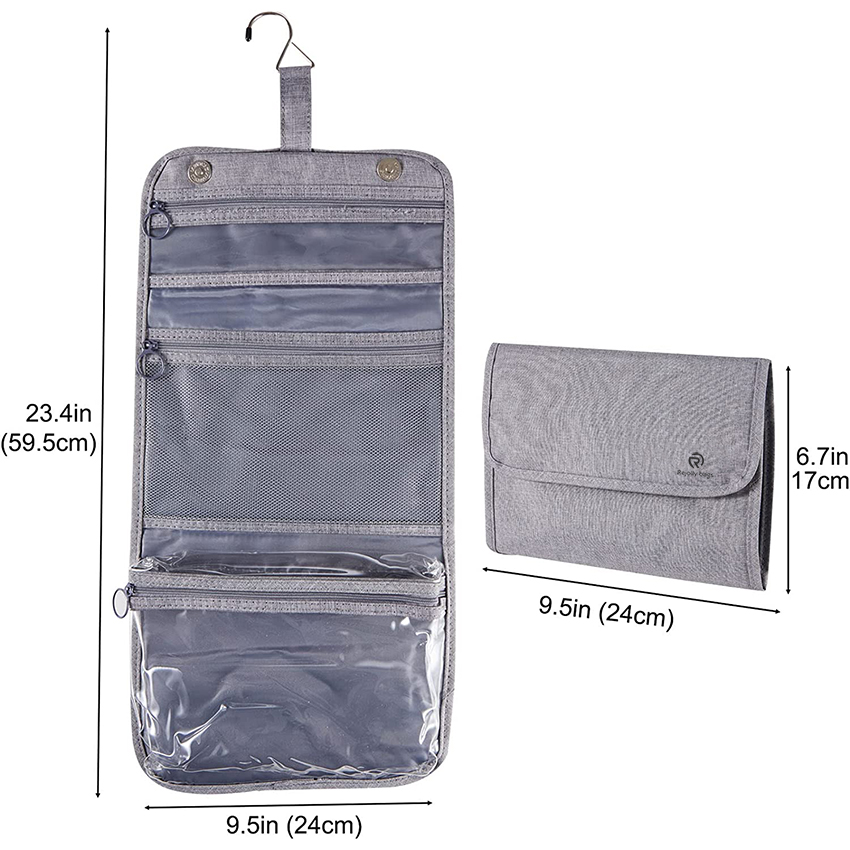 Hanging Toiletry Travel Bag for Men & Women, Water-resistant Makeup Cosmetic Bag Travel Organizer Cosmetic Bags RJ21698