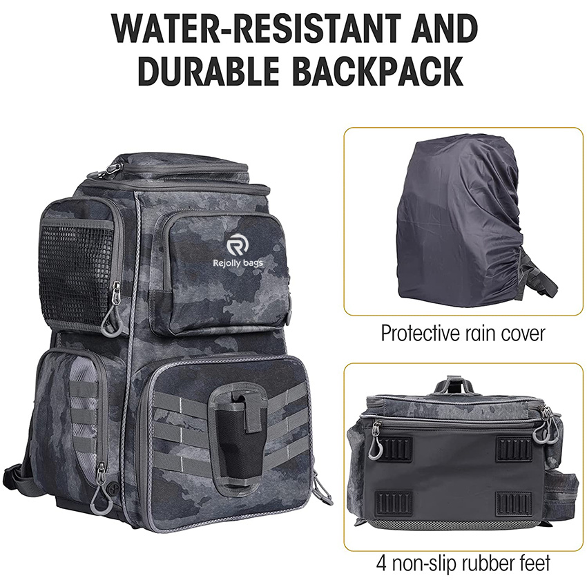 Large Waterproof Tackle Bag Storage, Waterproof Protective Rain Cover, Backpack for Trout Fishing Outdoor Sports Camping Hiking Fishing Rod Bags