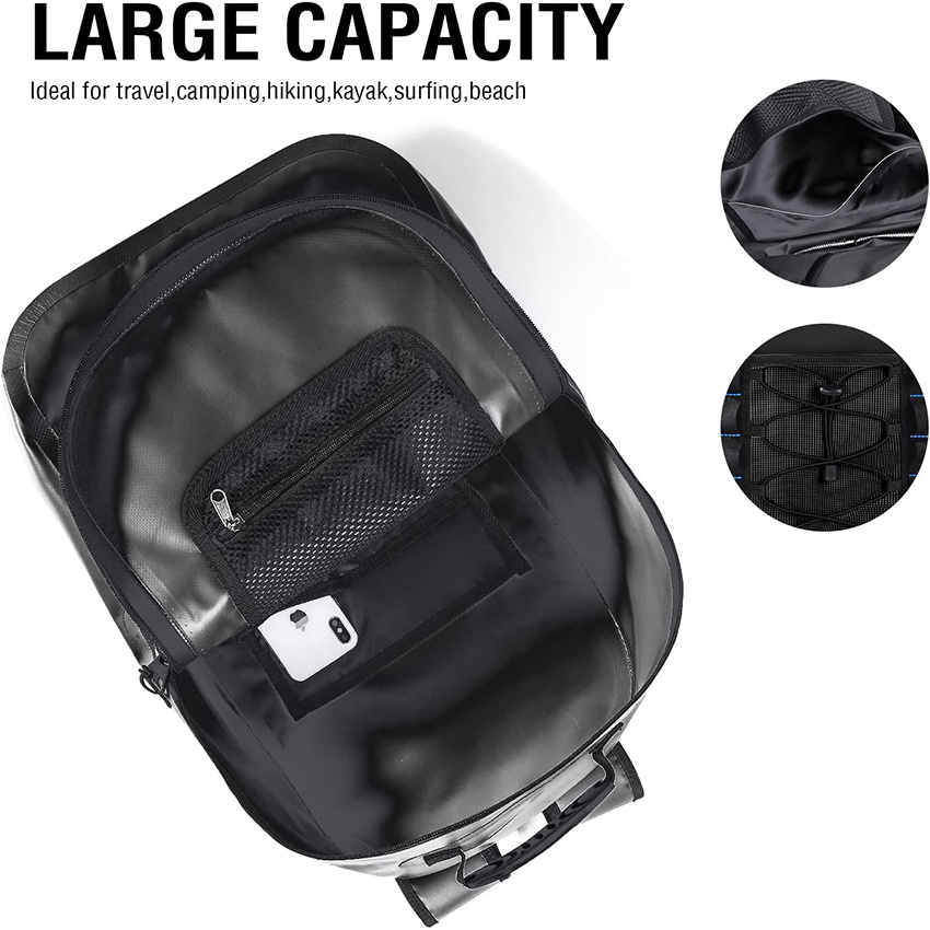 Gear 26L Waterproof Dry Bag with Airtight Zipper Backpack Duffel Bag for Travel Motorcycling Cycling Hiking Camping