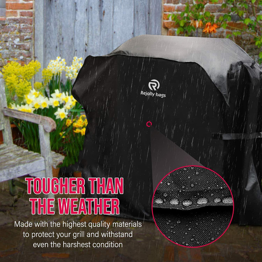 Premium BBQ Grill Cover, Heavy-Duty Gas Grill Cover for Weber Spirit, Weber Genesis, Char Broil etc. Rip-Proof & Waterproof Grill Cover