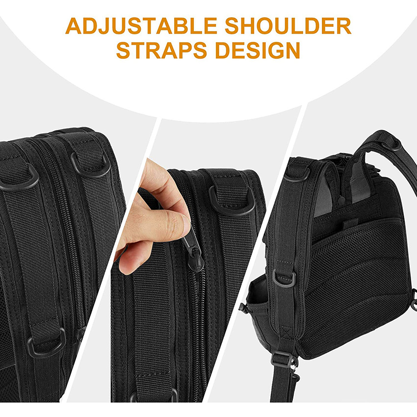 Water-Resistant Fishing Backpack with Adjustable Shoulder Straps Fishing Storage Bag Cross Body Sling Fishing Rod Bags