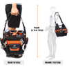Nylon 24-Pockets Hard-Based Tool Bag, Open-Top Electrician Tool Bag, Electricians Tool Bag