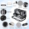 Pet Carrier for Small Medium Cat Dog Puppy Soft Sided Collapsible Pockets for Water Bottle and Bowl Safety Locking Zippers Tsa Airline Approved Travel Bag Kitte