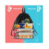 Gym Bag Drawstring Backpack with Insulated Lunch Compartment Wet and Dry Separation for Men Women Yoga Outdoor Swim
