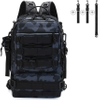 Storage Outdoor Shoulder Backpack, Water-Resistant Fishing Gear Bags with Rod Holder Fishing Gear Bag