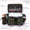 Fishing Tackle Shoulder Bag Water Resistant Lightweight Gear Storage Pack with Hard Molded Bottom Rain Cover Fishing Rod Bag