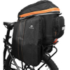 2 in 1 Commuter Bicycle Trunk Bag with Expandable Panniers Clip on Quick Release Design and Detachable Shoulder Strap